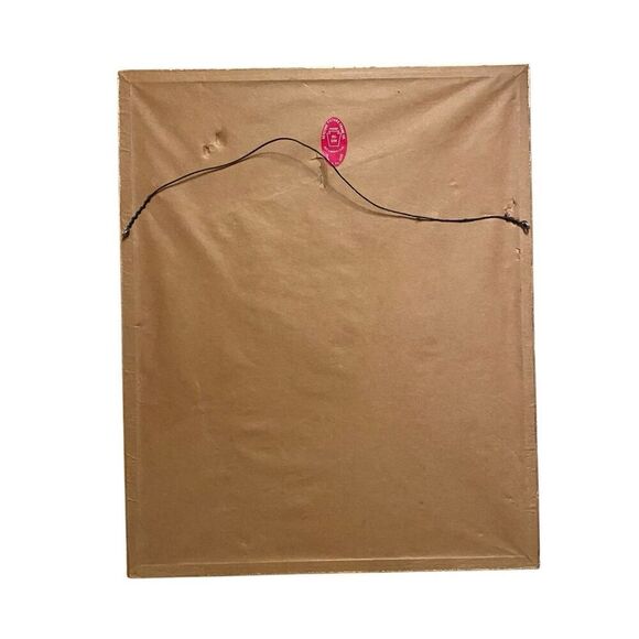 Vintage Oil on Canvas Picture Ship in the Sea Signed - Picture 6 of 13